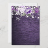Mariage floral rustique hiver Invitation (Dos)