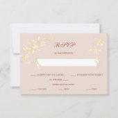Mariage floral rustique intemporel RSVP (Devant)