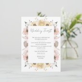 Mariage floral rustique romantique Numéro de table (Debout devant)