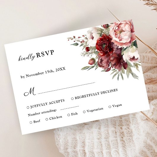 Mariage floral rustique rose rousse Bourgogne RSVP