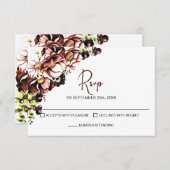 Mariage floral rustique RSVP (Devant / Derrière)