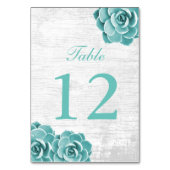Mariage floral rustique Succulent Numéros de table (Par défaut)