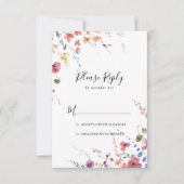 Mariage floral sauvage classique RSVP (Devant)
