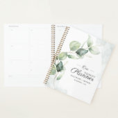 Mariage Floral Script Feuilles d'Eucalyptus Aquare (Devant avec enveloppe)