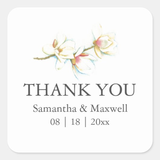 Mariage floral simple favorise Stickers Modèle (Devant)