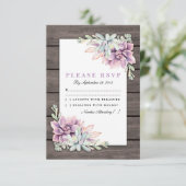 Mariage Floral Succulent de Campagne Rustique RSVP (Debout devant)