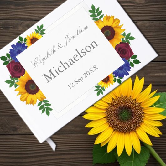Mariage floral tournesol rose