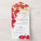 Mariage Floral Tout en une invitation (À l'intérieur)