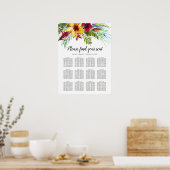 Mariage floral tropical 12 Tableau de siège (Cuisine)