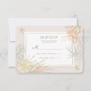 Mariage floral tropical élégant RSVP