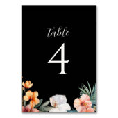 Mariage floral tropical foncé Numéro de table (Par défaut)