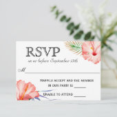 Mariage floral tropical hawaïen Luau RSVP (Debout devant)