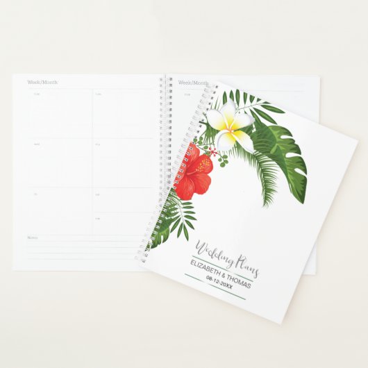 Mariage floral tropical ID475 (Devant avec enveloppe)