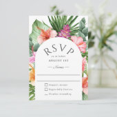 Mariage floral tropical luxuriant RSVP (Debout devant)