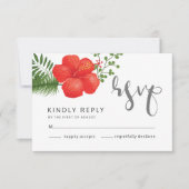 Mariage floral tropical RSVP ID475 (Devant)