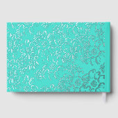 Mariage floral turquoise de marguerites argentées (Verso)