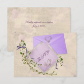 Mariage floral Twig RSVP (Devant / Derrière)