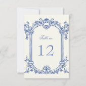 Mariage Floral Vintage français Numéro de table (Dos)