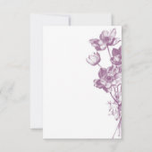 Mariage floral vintage RSVP / Blanc (Dos)