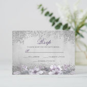 Mariage floral violet argenté RSVP (Debout devant)