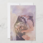 Mariage Floral Violet Doux Enregistrer La Carte Da (Dos)