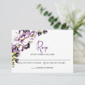 Mariage floral violet rustique RSVP (Debout devant)