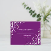 Mariage florissant violet et blanc RSVP (Debout devant)
