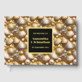 Mariage Foil | coque plage motif or nautique (Recto)