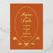 Mariage Foil Enregistrer la date Invitation (Recto)