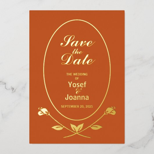 Mariage Foil Enregistrer la date Invitation (Recto)