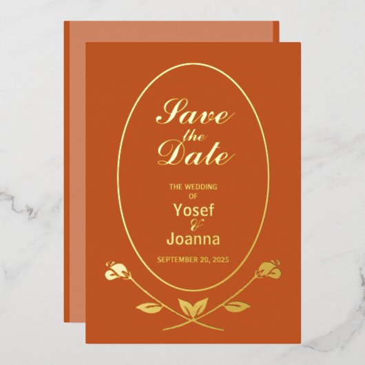 Mariage Foil Enregistrer la date Invitation (Recto/Verso)