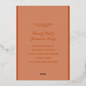 Mariage Foil Enregistrer la date Invitation (Verso)