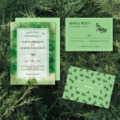 Mariage Foil Invitation Aquarelle Chêne Arbre