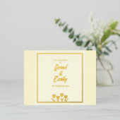 Mariage Foil Invitation Carte postale (Debout devant)