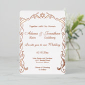 Mariage Foil Invitation de cadre de foil juif (Debout devant)