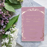 Mariage Foil Invitation de cadre de foil juif<br><div class="desc">Invitation de mariage Foil  Swirl Chuppah cadre juif.</div>