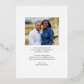 Mariage FOIL Moderne Rétro Enregistrer La Carte Da (Verso)