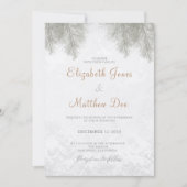 Mariage Forêt Un Mariage D'Hiver Invitation Rustiq (Devant)