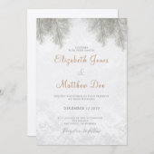 Mariage Forêt Un Mariage D'Hiver Invitation Rustiq (Devant / Derrière)