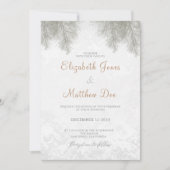 Mariage Forêt Une Invitation De Mariage D'Hiver (Devant)