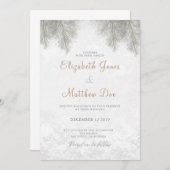 Mariage Forêt Une Invitation De Mariage D'Hiver (Devant / Derrière)