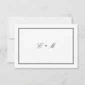 Mariage formel classique blanc élégant RSVP (Dos)