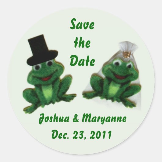 Mariage Froggy - Enregistrer les stickers Date (Devant)