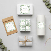 Mariage frontalier feuille vert merci autocollant