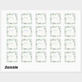 Mariage frontalier feuille vert merci autocollant (Feuille)