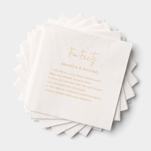 Mariage Fun Facts Modern Personnalisé Trivia (Insitu (empilé))