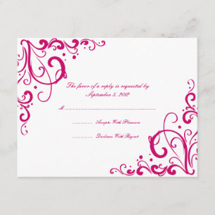 Mariage Fuschia et Blanc Flourish RSVP