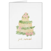 mariage gâteau juste marié carte (Devant)