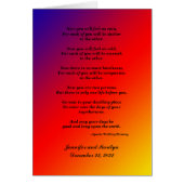 Mariage gay, Bénédiction Apache, Arc-en-ciel perso (Devant)