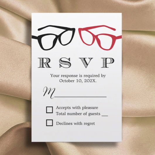 Mariage gay deux lunettes minimaliste RSVP